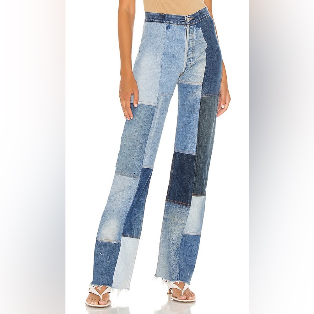 Re/Done Patchwork Amina Jeans in Indigo